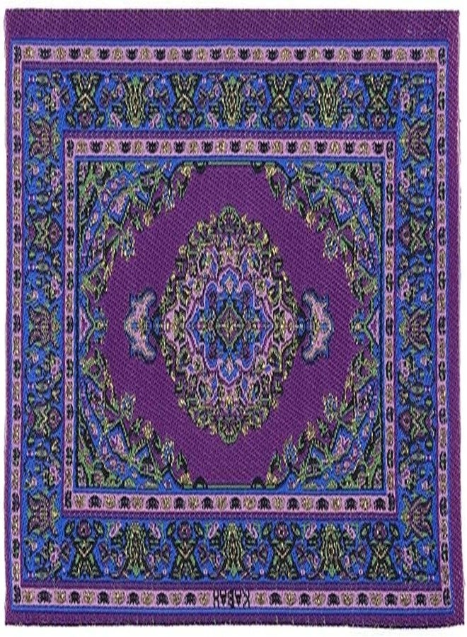Jizlan 1Pc Purple Hand-Woven Rug 1:12 Mini Carpet Floor Mat Home Furniture Miniatures Gifts DIY Dollhouse Accessories Convenient - Image 1